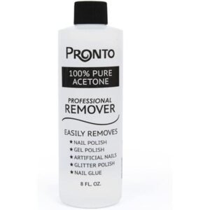 Pronto 100% Pure Acetone – Quick, Professional Nail Polish Remover – For Natural, Gel, Acrylic, Sculptured Nails (8 FL. OZ.)