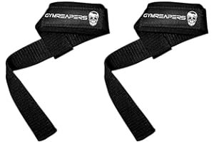 Gymreapers Lifting Wrist Straps for Weightlifting, Bodybuilding, Powerlifting, Strength Training, & Deadlifts – Padded Neoprene with 18 inch Cotton