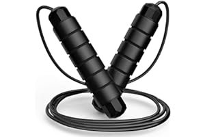 Jump Rope, Tangle-Free Rapid Speed Jumping Rope Cable with Ball Bearings for Women, Men, and Kids, Adjustable Steel Jump Rope Workout with Foam Handles for Fitness, Home Exercise & Slim Body