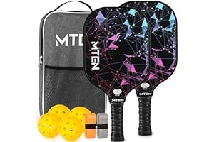 Pickleball Paddles, USAPA Approved Fiberglass Surface Pickleball Set with Pickleball Rackets, Pickleball Paddles Set ​for Men Women