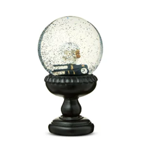 Halloween Black & Glass Water Glitter Skull Globe Tabletop Decoration, 9 in H, by Way To Celebrate